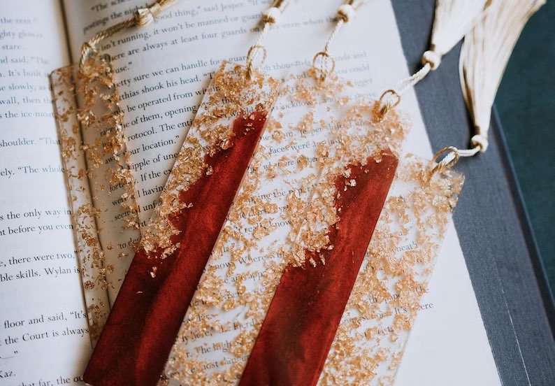 Luxurious Red & Gold Bookmark